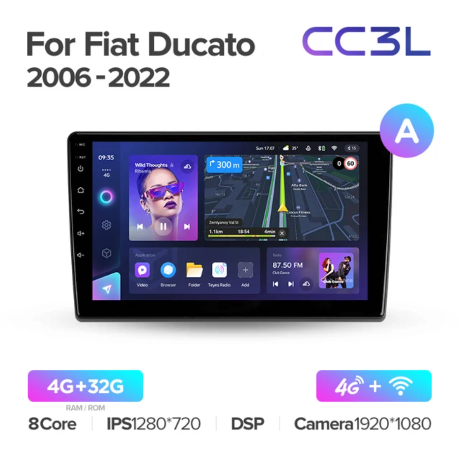 Android 13 Autoradio Für Fiat Ducato - 9 Zoll Mit CarPlay & Navigation