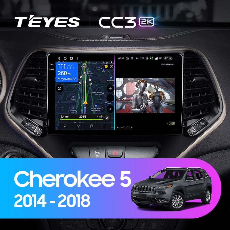 グランドチェロキー アンドロイドナビ teyes cc3 CC3 Head Units | Apple CarPlay & Android Auto Upgrade - Jeep - T'EYES