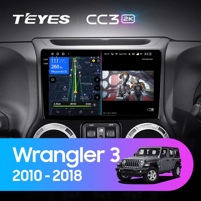 CC3 Head Units | Apple CarPlay & Android Auto Upgrade - Jeep - T'EYES